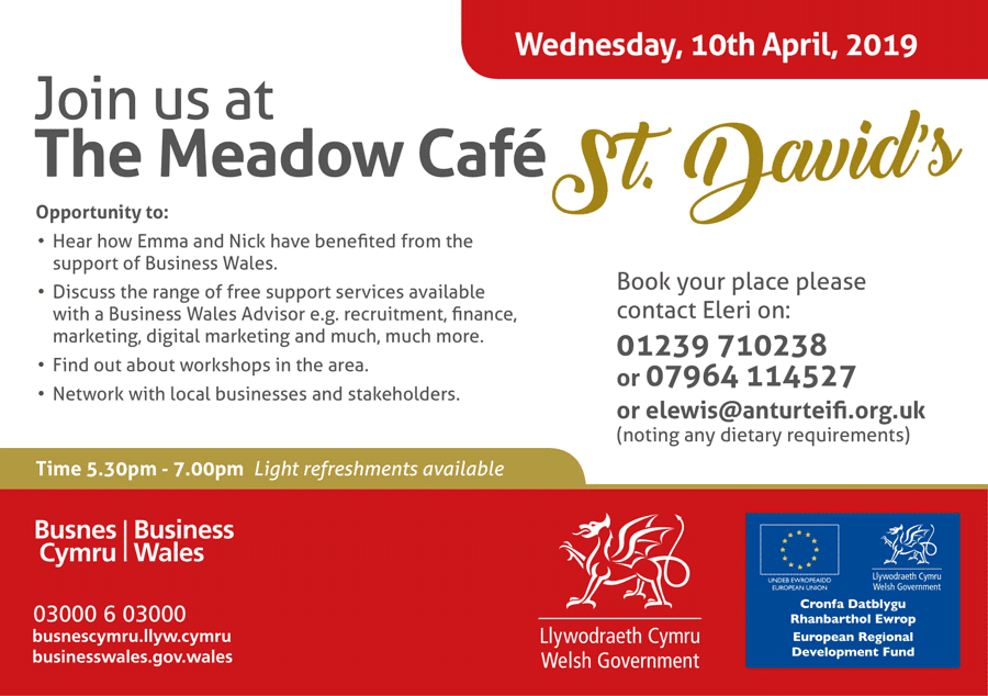 Join us at The Meadow cafe St.David's